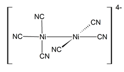 Structure of [Ni2(CN)6]4− ion[44]