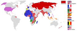 World empires and colonies in 1945