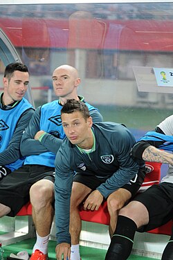 Hoolahan with Ireland, 2013