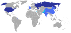 Large stockpile with global range (dark blue)