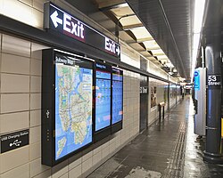 A subway station rebuilt under the Enhanced Station Initiative
