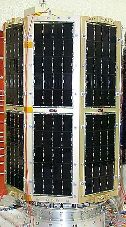 Triple-junction GaAs cells covering MidSTAR-1