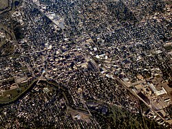 Aerial view of Muncie in 2005