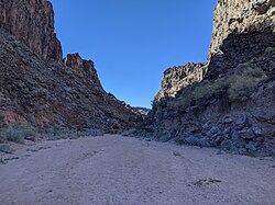 Looking down Caja del Rio Canyon