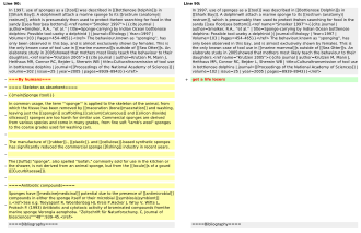 A revision of a Wikipedia article (Sponge) shows a troll vandalizing by replacing content with an insult.