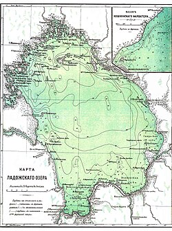 Lake Ladoga, as illustrated in the Brockhaus and Efron Encyclopedic Dictionary (1890—1907)