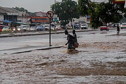 Most part of Accra mostly flooded during rainy season, causing environmental crisis in Ghana