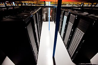 Server farm with thousands of web servers used for super-high traffic websites