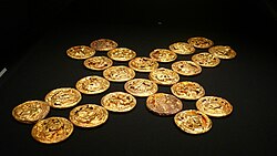 Gold coins from the Eastern Han