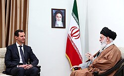 Former Syrian president Bashar al-Assad with Ayatollah Ali Khamenei in Tehran, Iran, 25 February 2019