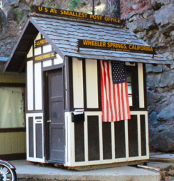 Wheeler Springs, CA, was home to the smallest post office in the U.S.