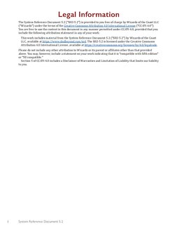 Version 5.2 of the System Reference Document, released in 2025