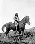 Nez Perce warrioron horse, 1910
