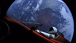 Elon Musk's Tesla Roadster, symbol of the corporate and entrepreneurial NewSpace