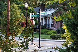 Typical residential street in the Oakley neighborhood