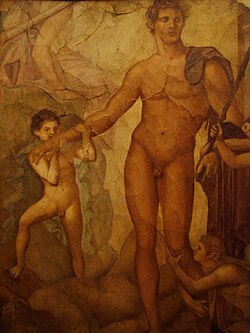 A fresco depicting Theseus