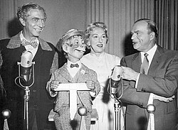 Bergen interviewing an actual Mortimer Snerd doppelganger in 1956 on the game show Who Do You Trust?