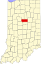 Map of Indiana highlighting Howard County