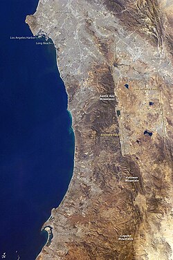 Mountains and faults within and near San Diego–Tijuana