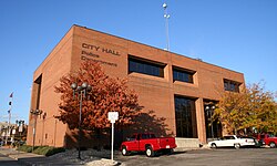 City Hall and Police Department building.