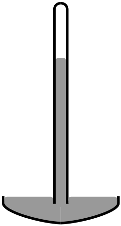 Diagram of a mercury barometer