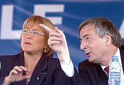 Bachelet with former Argentine president Néstor Kirchner