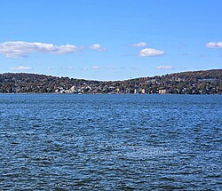 View of Nyack from Sleepy Hollow across the Hudson River