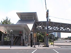 Station entrance on Opening Day, July 26, 2014