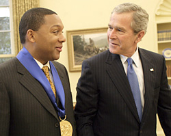 Marsalis received the National Medal of Arts from President George W. Bush in 2005.