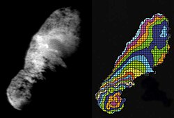 Comet Borrelly exhibits jets, but has no surface ice.