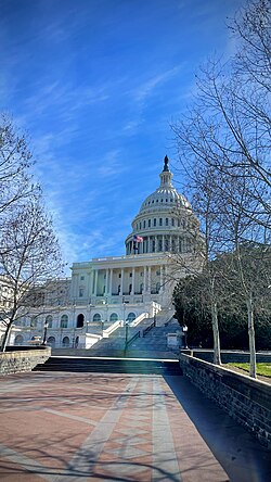 The west front of the United States Capitol in 2024