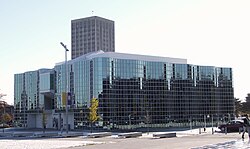 University Hall, UAlbany's administration building, which opened in 2006