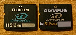 FujiFilm and Olympus branded xD cards