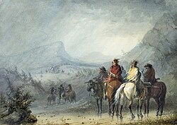 Storm: Waiting for the Caravan, by Alfred Jacob Miller