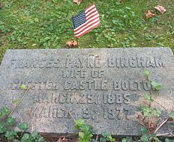 The gravesite of Congresswoman Bolton
