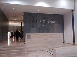 LATAM lounge in Santiago promoting the LAN-TAM merger