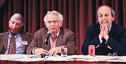The 1986 PEN congress: (left to right) John Updike, Norman Mailer, E. L. Doctorow
