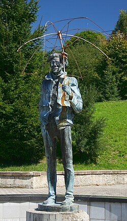 Warhol monument in Medzilaborce, Slovakia