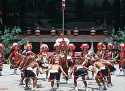 Amis people of Taiwan performing a traditional dance