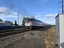 A reverse-peak VRE train to Washington, D.C.