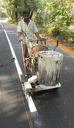 Line marking in rural India
