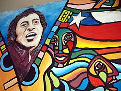Mural of Víctor Jara painted in 2009.