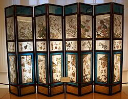 Chinese folding screen used at the Austrian imperial court, 18th century, the Imperial Furniture Collection