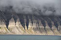 West coast of Bünsow Land at Isfjorden in Spitsbergen