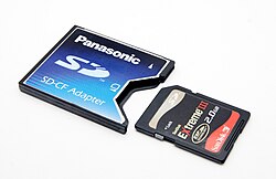 Adapter for SD card to CompactFlash