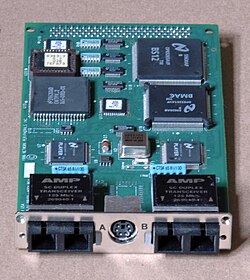 Dual-attach FDDI board for SBus