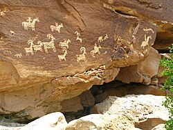 Ute petroglyphs at Arches National Park