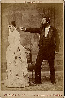 Jacques Damala and Jane Hading in Le Maître des Forges at the Théâtre du Gymnase, in Marseille (c. 1883)