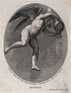 The morning star personified. Engraving by G.H. Frezza, 1704