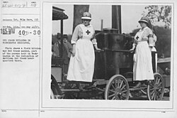American Red Cross hospital train in Dallas, 1919